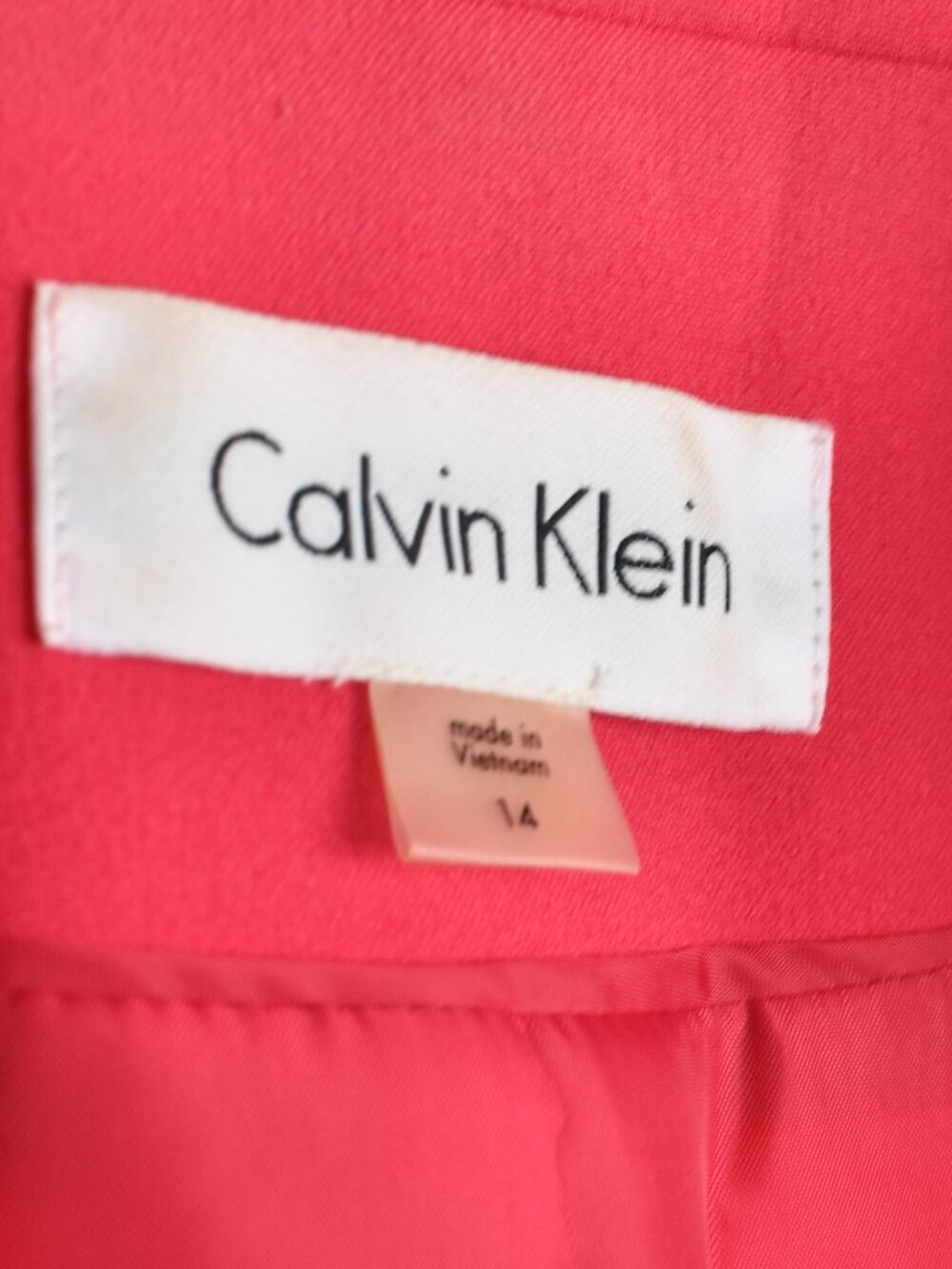 Calvin Klein Button Front Blazer Pink - 14 - Picture 7 of 7